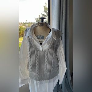Light Grey Sweater Vest